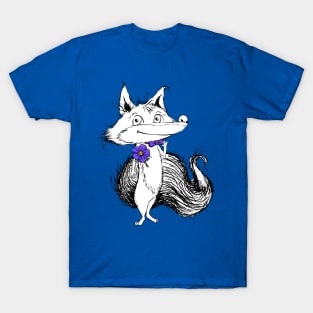 Dapper Little Fox with a Fancy Bow Tie and Boutonniere T-Shirt